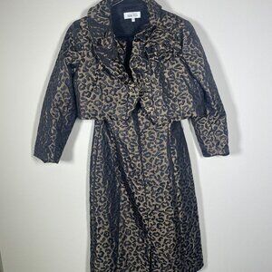 Rickie Freeman Teri Jon Women's Sheath Dress with Jacket Animal Print Size: 4